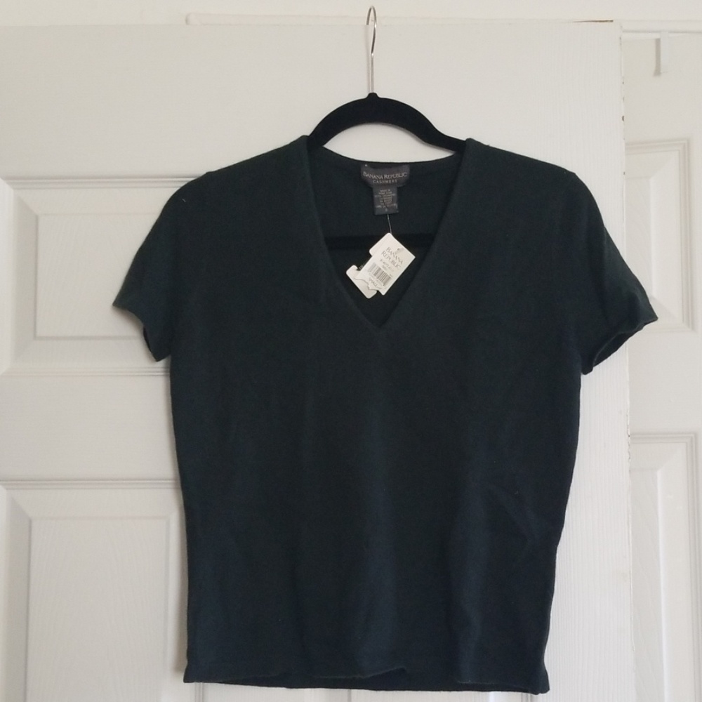 NWT Short sleeve cashmere sweater